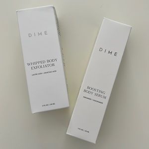 Dime Beauty Bundle : Whipped Body Exfoliator & Boosting Body Serum